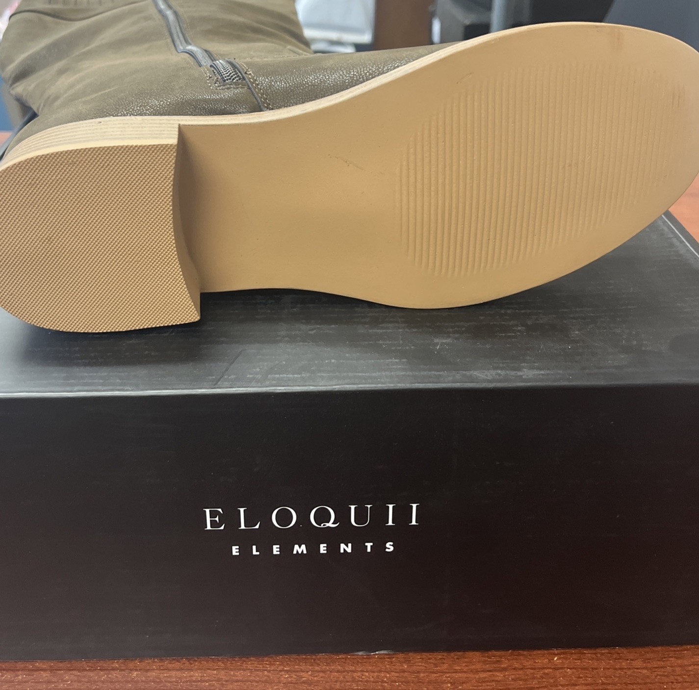Eloquii Elements High Boots Brown Size 8.5 EW Wide Calf