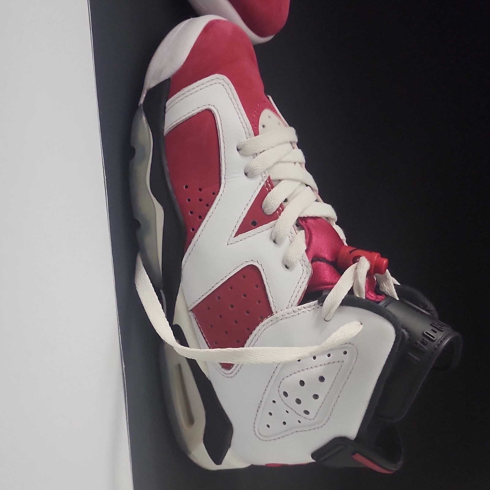 Nike Air Mid Top Sneaker Teens Athletic Colorblock White Red Black Lace-Up