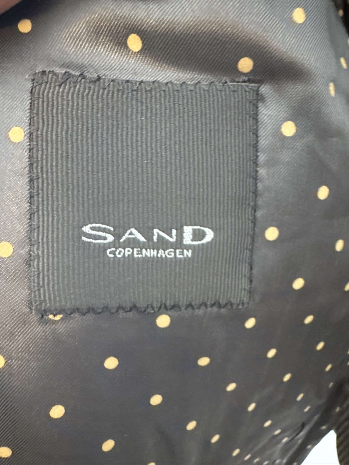 Sand Copenhagen Reda 1865 Wool Blazer Houndstooth Black White Men 42