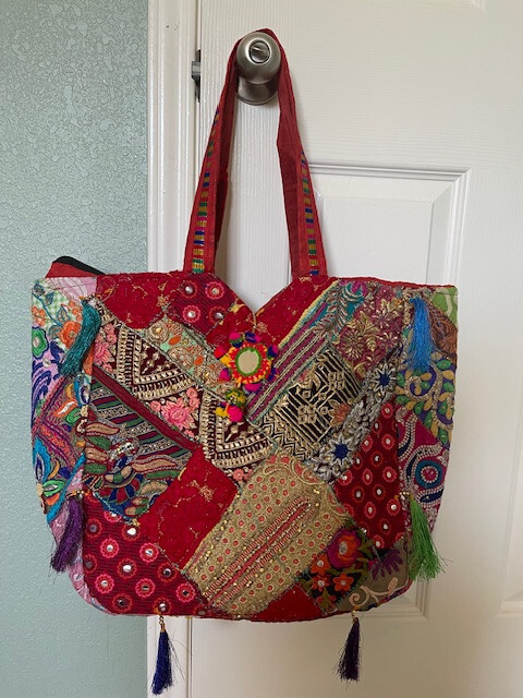 Banjara Gypsy Shoulder Bag Multi Color Embroidery Hippie Boho Tote Handbag