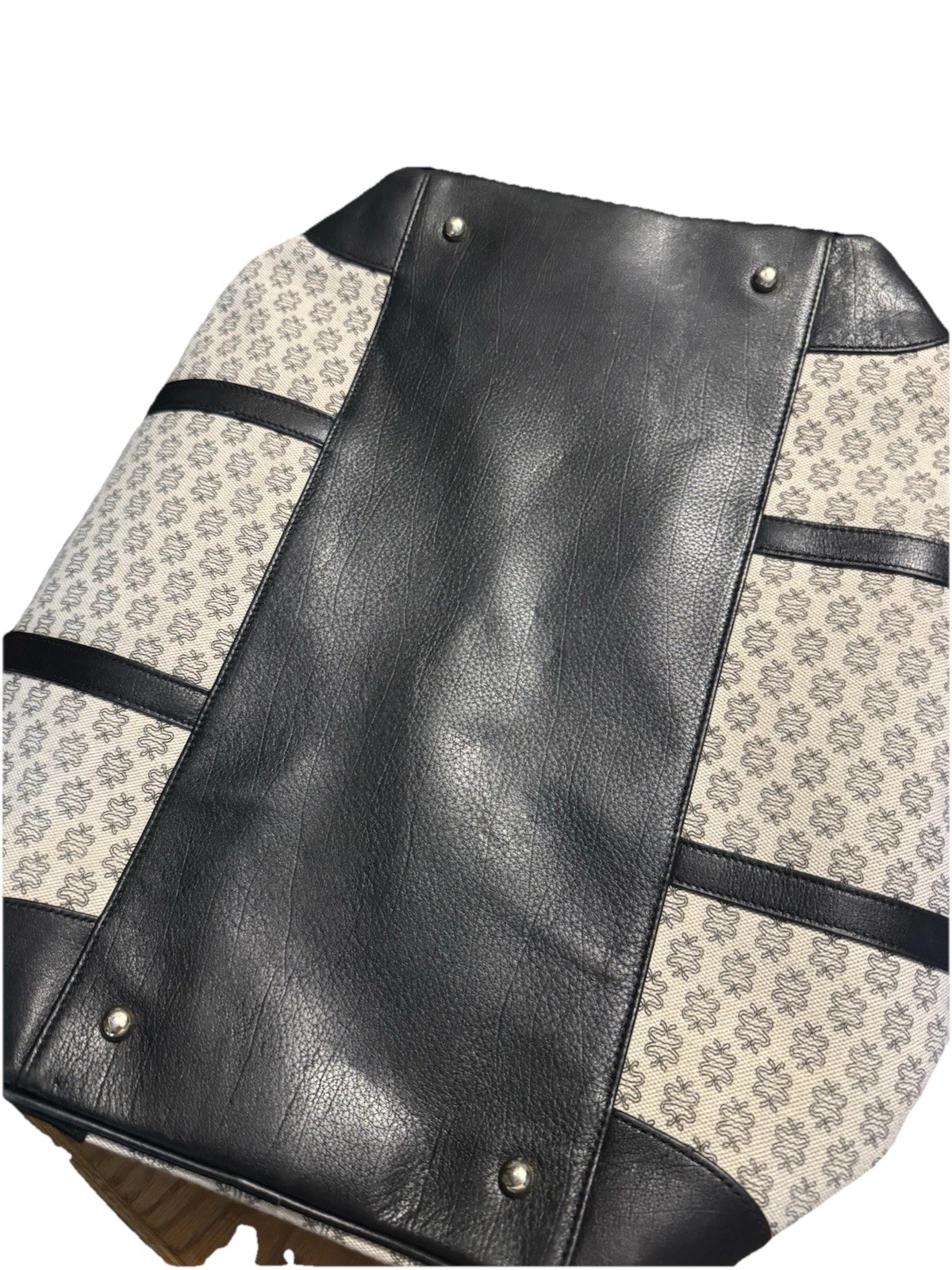 Matching Genuine Leather Trimmed Handbag and Tote – Made in Italy