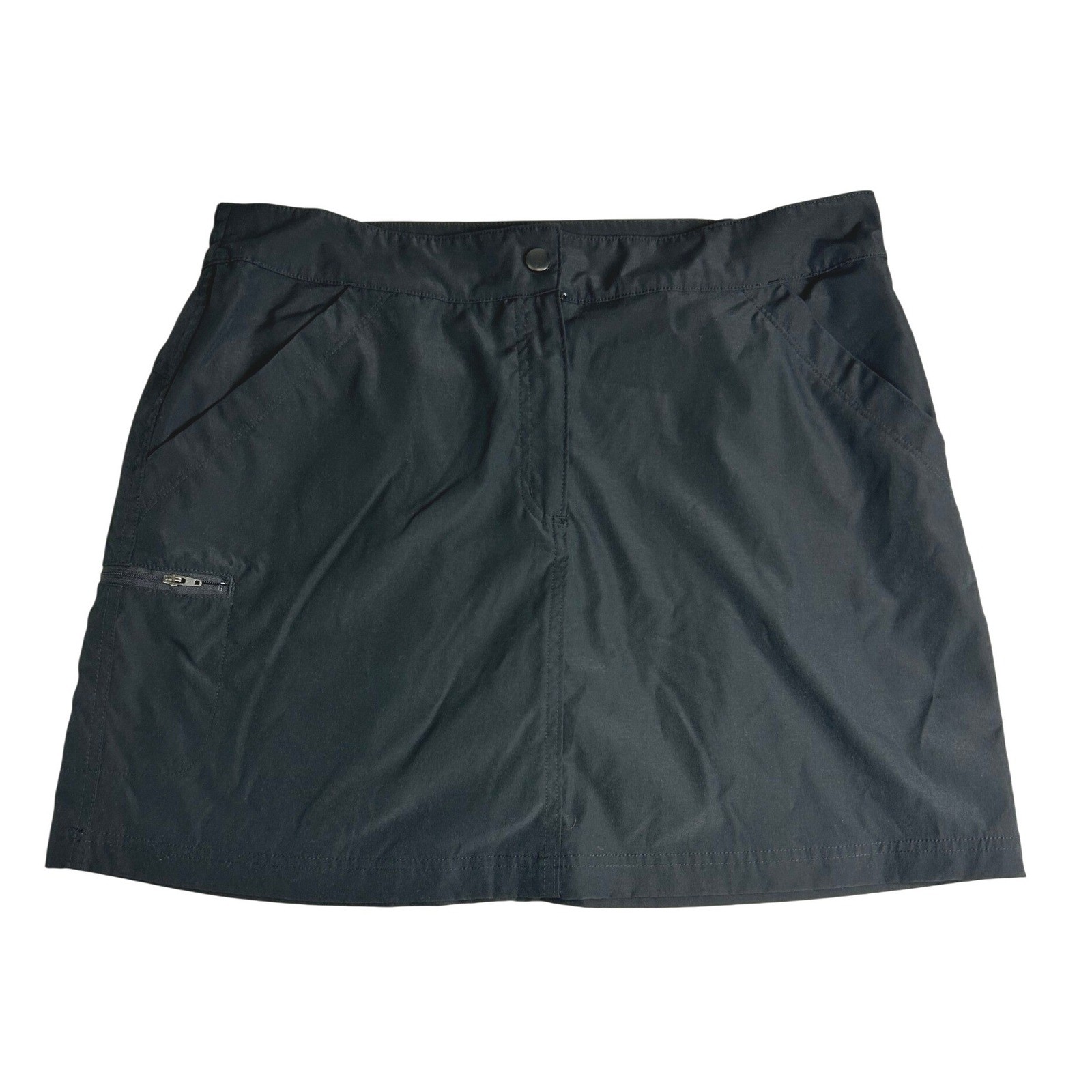 32 Degrees Cool Womens Athletic Skort Black Side Zip Pocket Size L