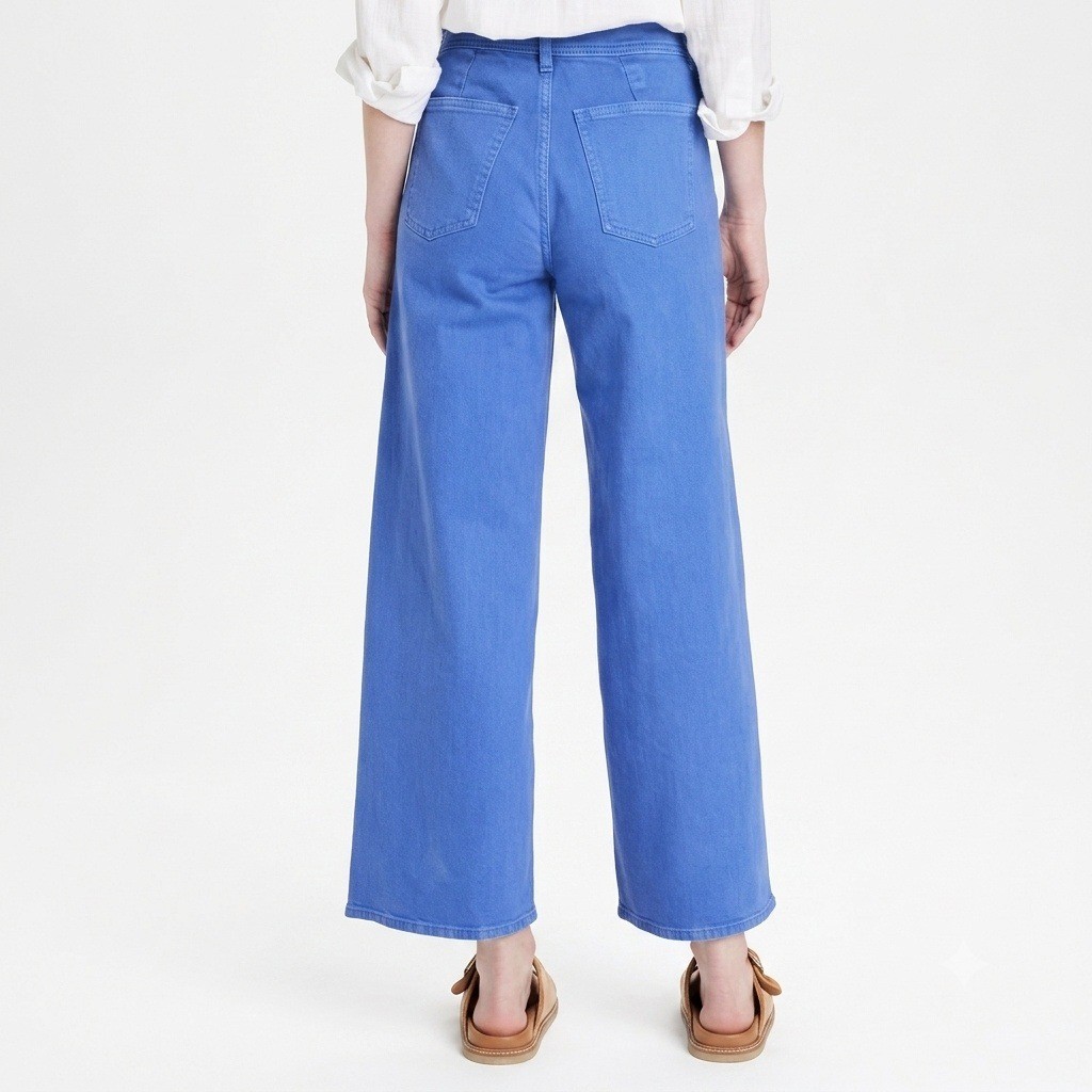 Universal Thread Womens Sailor Wide Leg High Rise Blue Jeans Size 6 45XGZR