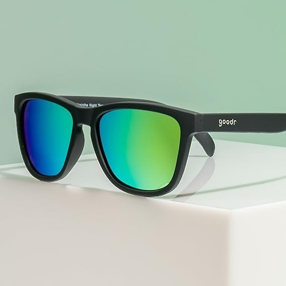goodr Vincent’s Absinthe Night Terrors Polarized Sunglasses Size Medium OG UV400