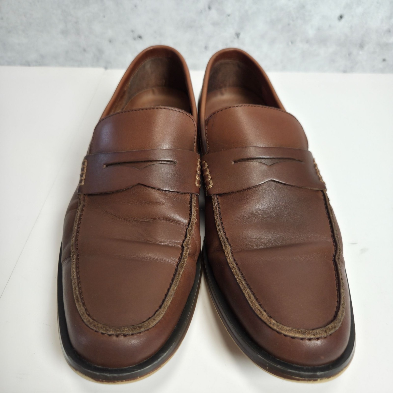 Banana Republic Brown Leather Loafers Mens 8.5M Advanced Comfort Technology