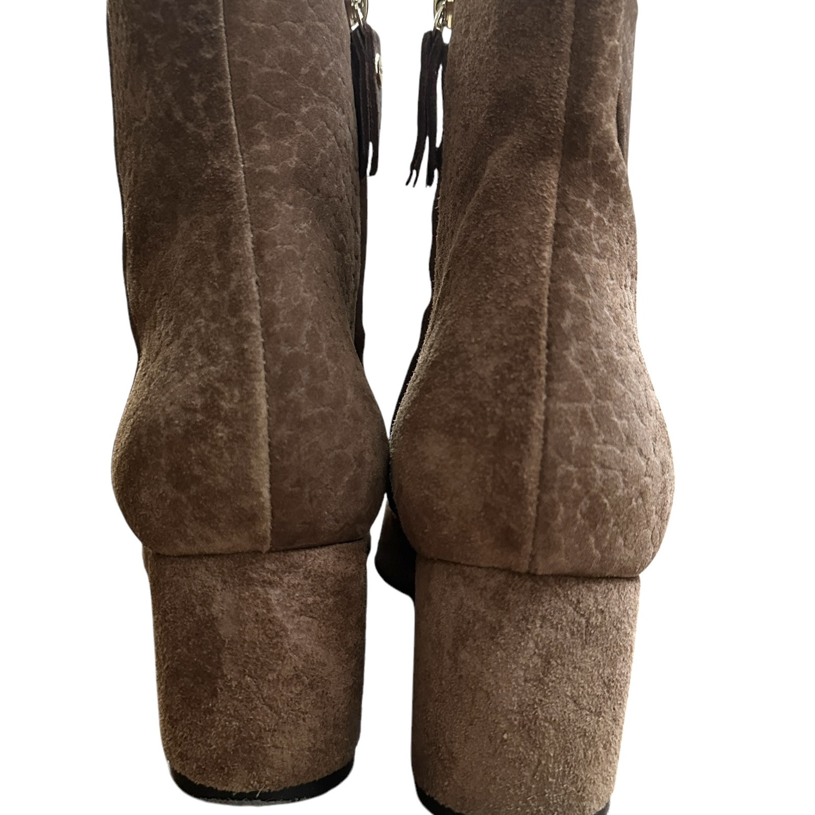 AGL Attilio Giusti Leombruni Womens Ankle Bootie 10/41 Brown Suede Block Heel