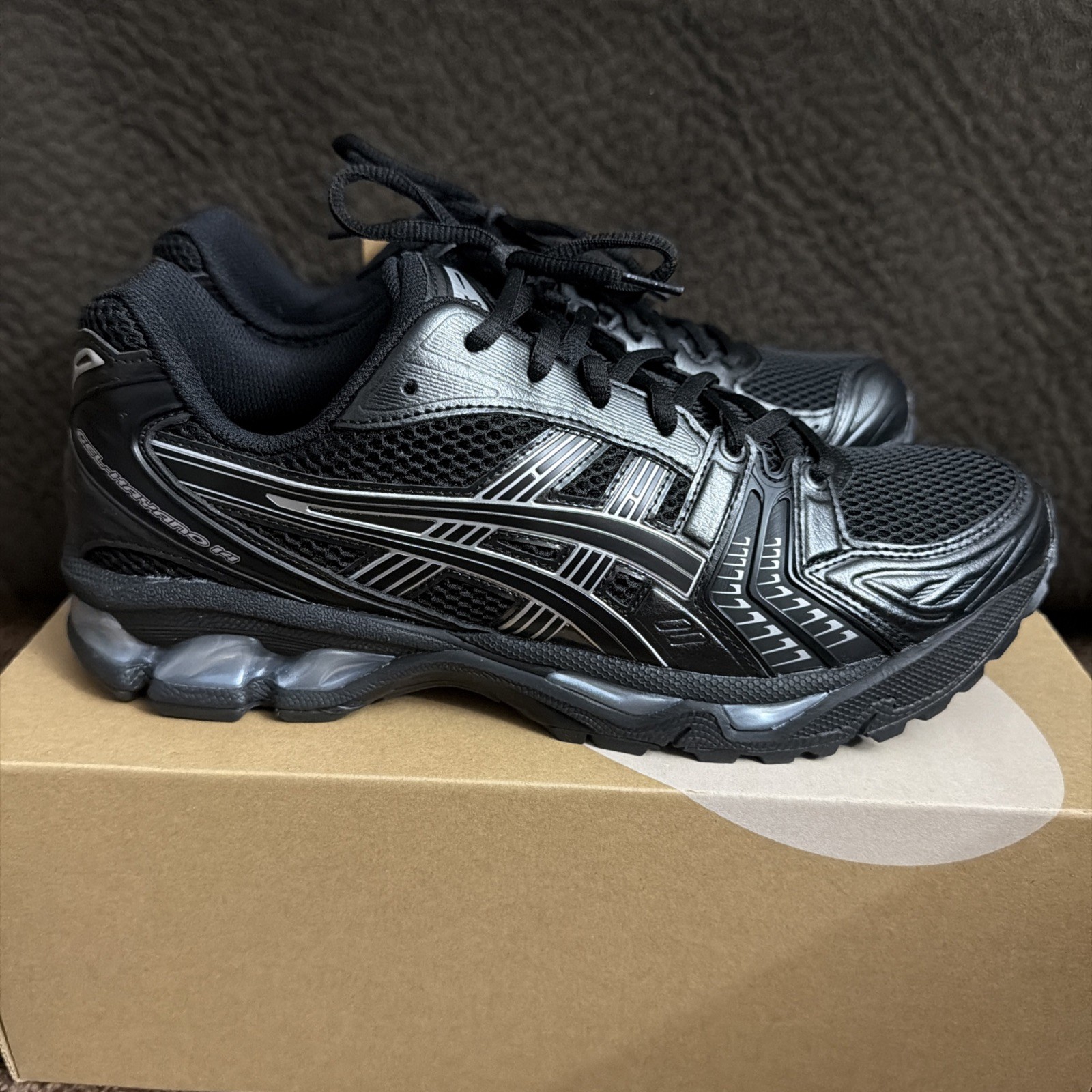 ASICS Gel-Kayano 14 Black Pure Silver 1201A019-006 Men’s Size 10