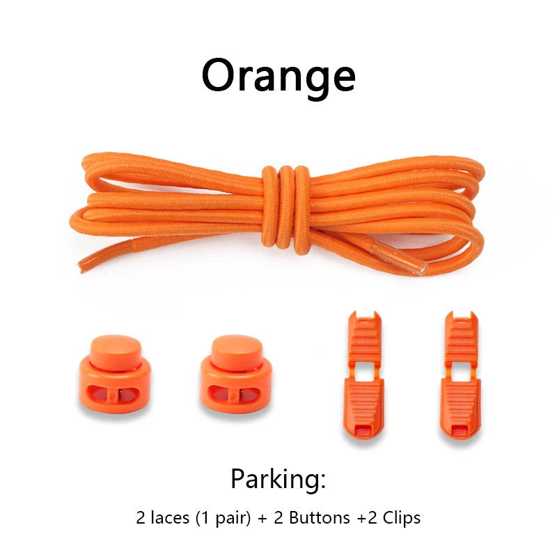 No Tie Elastic Shoelaces Spring Button Up Laces for Sneakers Classic Shoe Access