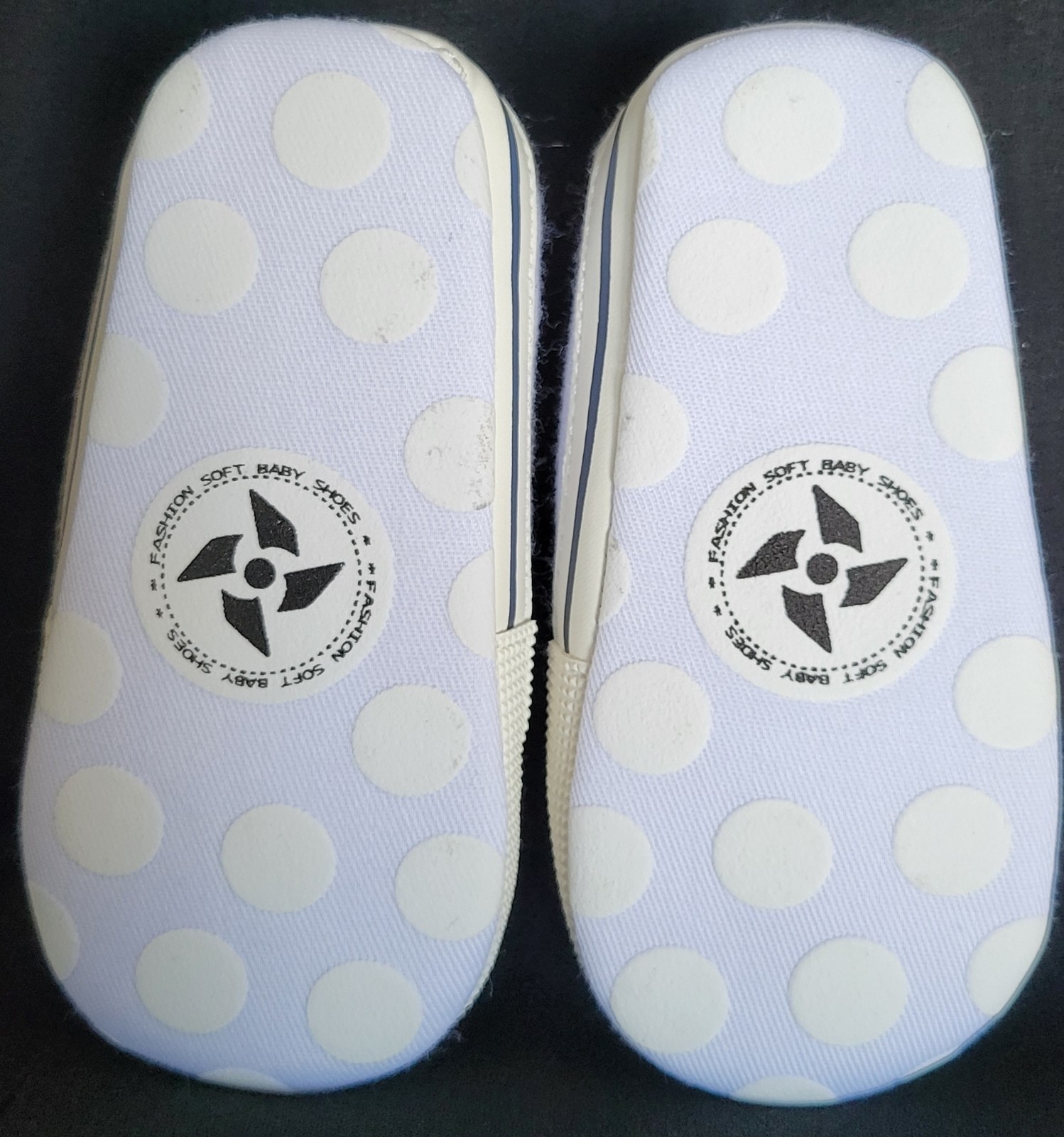 White Soft with Strap Baby Tennis Shoes Size 3 = 5 Inches Excellent Condition