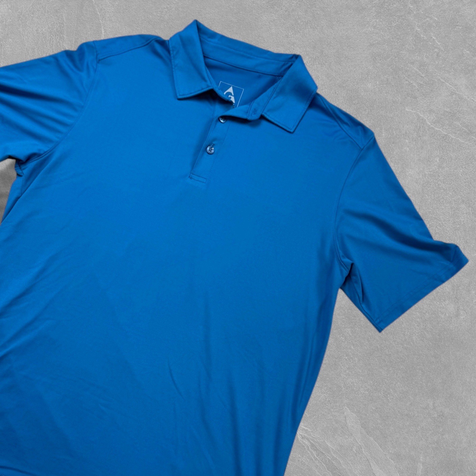 Gerry Mens Performance Polo Shirt Blue Short Sleeve Activewear Size Medium