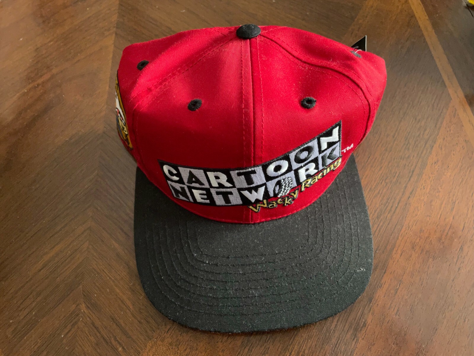 VTG 90s Cartoon Network Wacky Racing Snapback Hat #9 NASCAR Atom Ant Red NWT