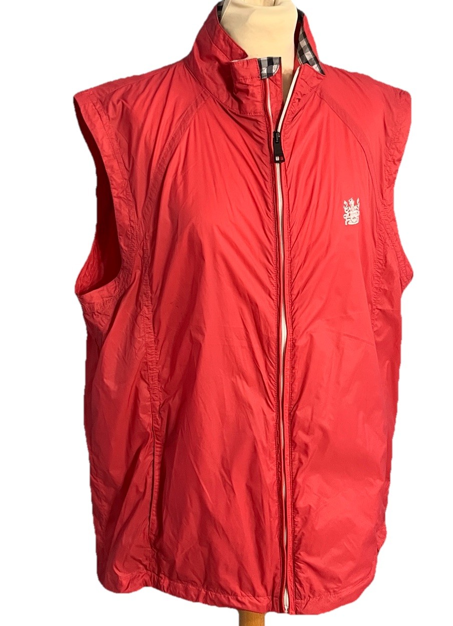 Aquascutum Lightweight Windbreaker Gilet Vest Size XL Salmon Layering Shell