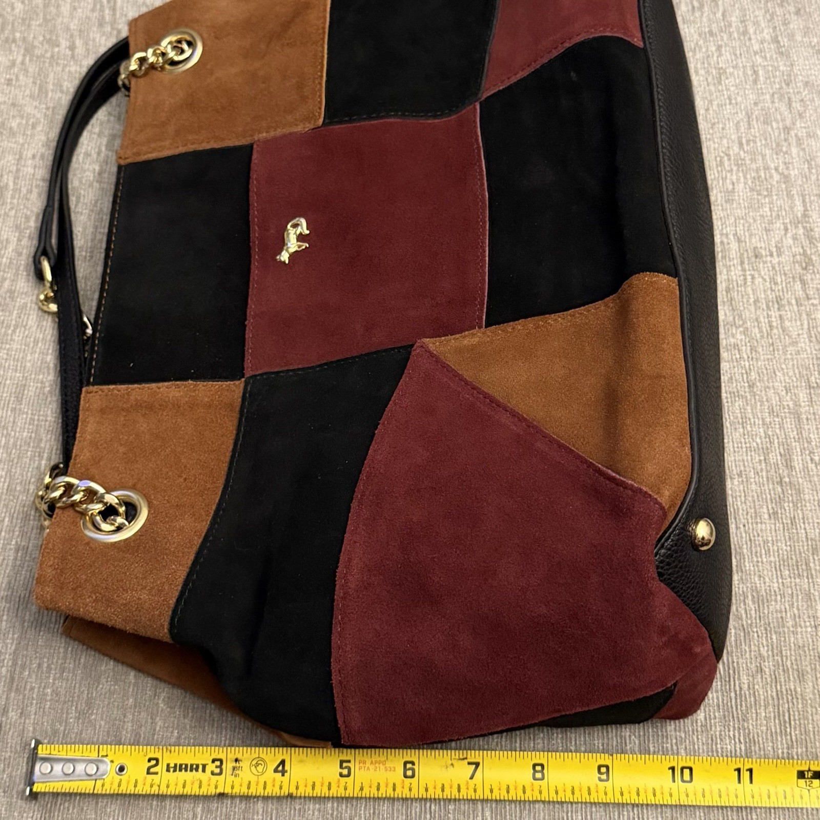 Emma Fox | Gorgeous Patchwork Leather/Suede Shoulder Bag