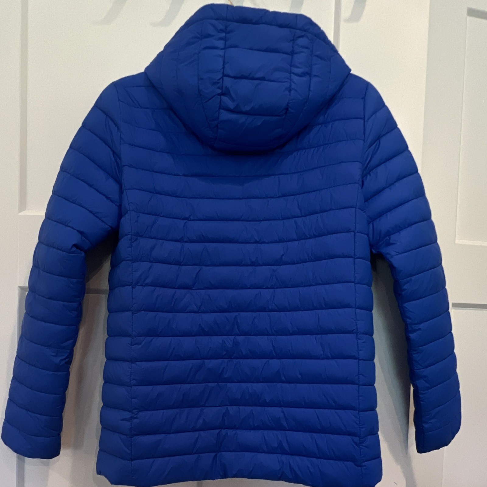 Lands’ End Kids Blue Hooded Insulated Puffer Jacket Full Zip XL 14-16