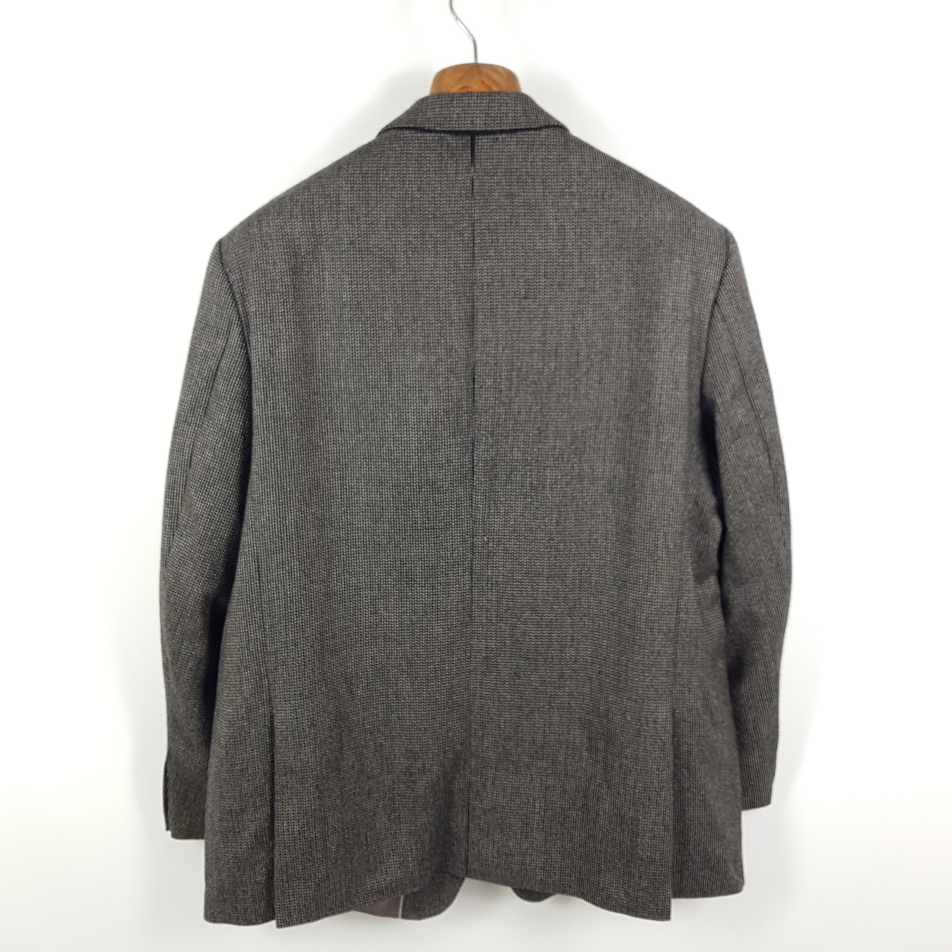 Barutti Jacket Coat Mens Size 28 Black Gray Beige Polka Dot Wool Cashmere Jacket