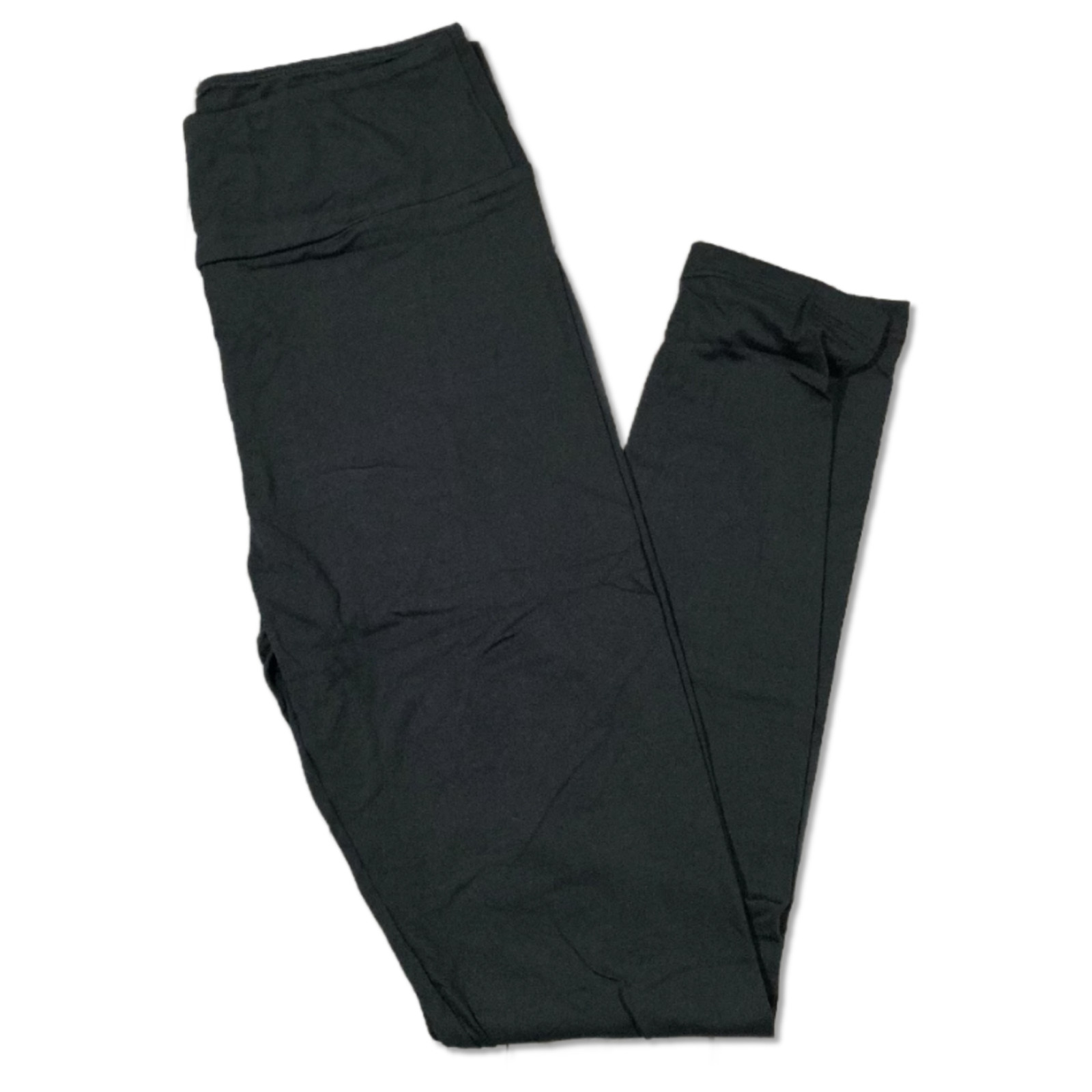 NEW LuLaRoe OS Leggings Solid Black One Size Women’s 2-10 Yoga Waistband