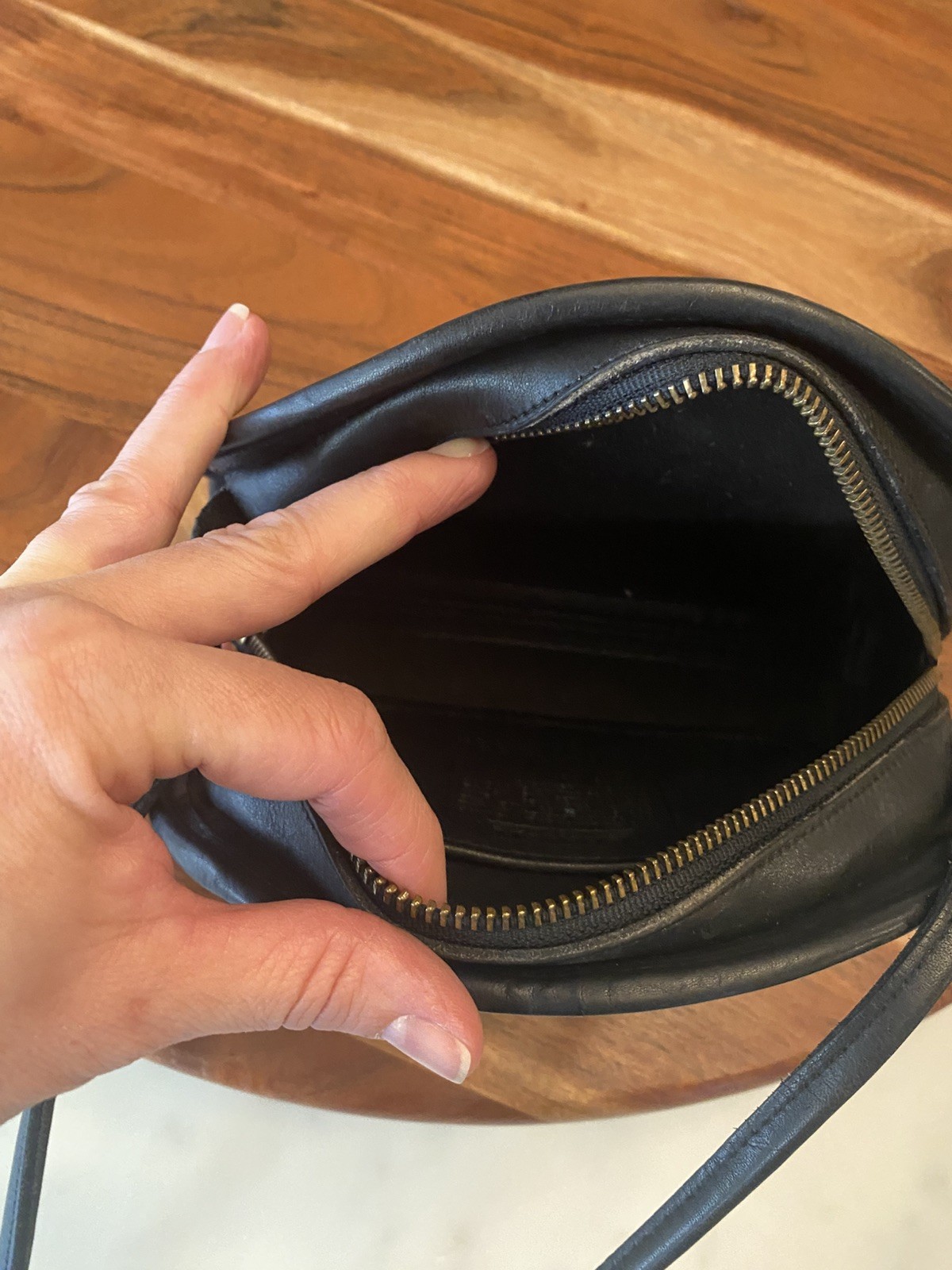 Vintage Coach Kimball Black 9911 Shoulder Crossbody Taco Moon Half Circle