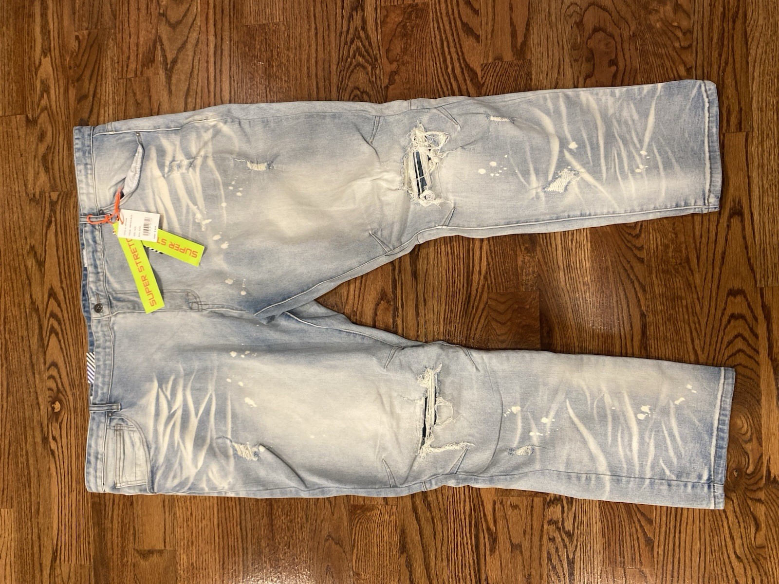 Smoke Rise DNM Co. Distress Light Wash Jeans Size 54/32