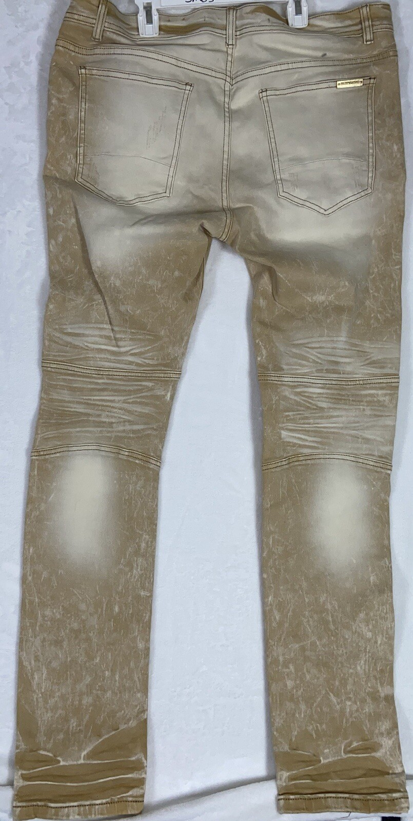 Dstrkt Denim Moto Stretch Jeans Mens Sz 38×34 Comfort Distressed Overdye Zippers