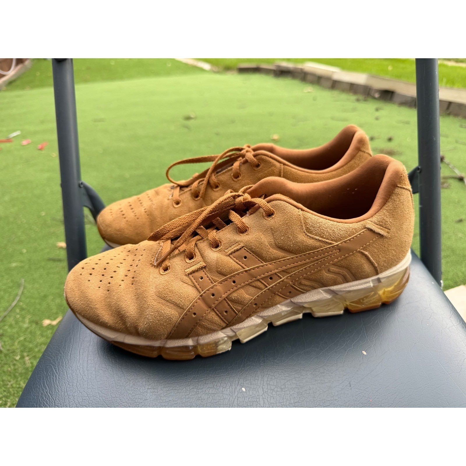 ASICS Gel-Quantum 360 4 Mens Tan Suede Low Top Sneakers 1021A414 Size 10
