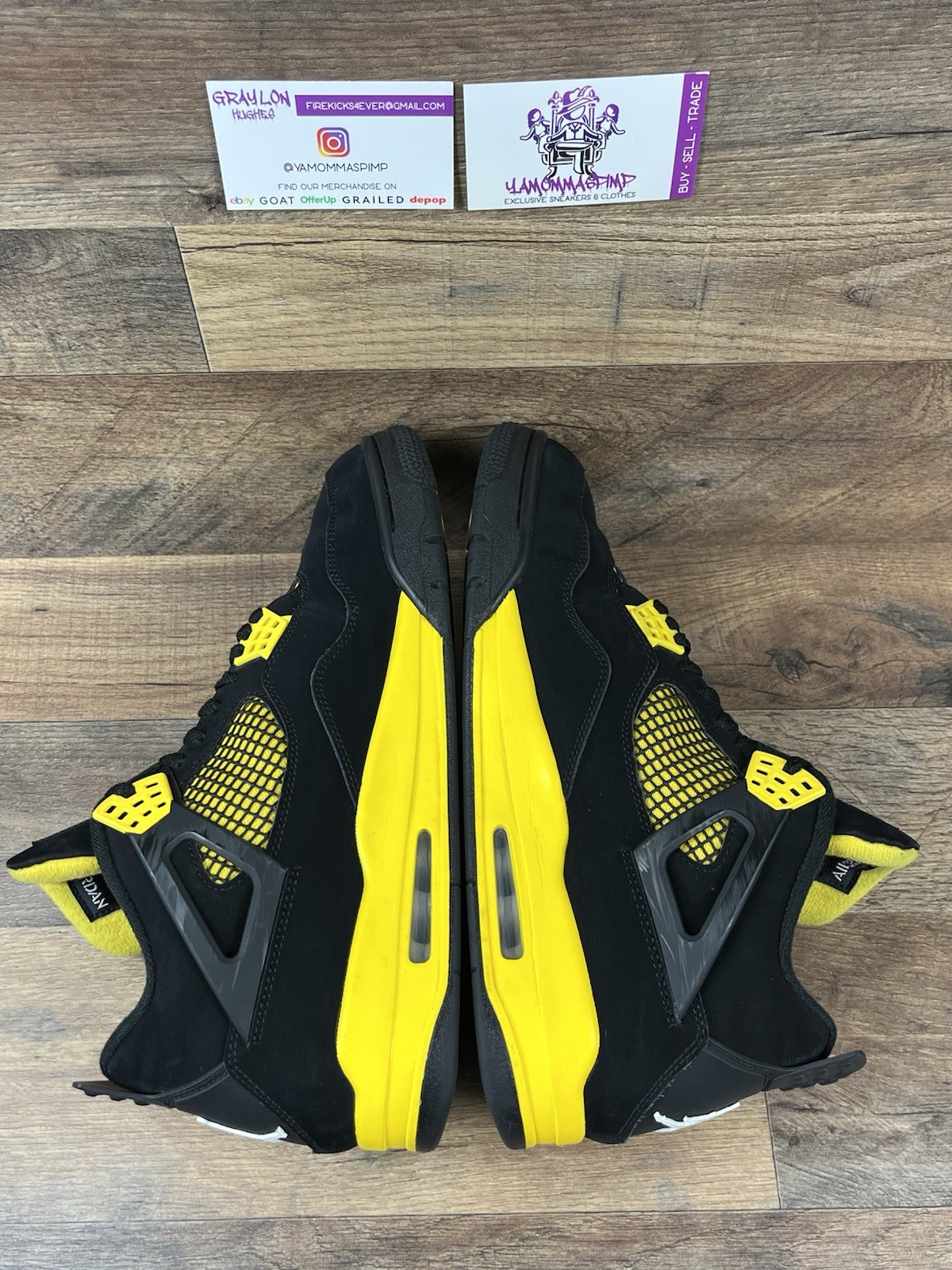 Jordan 4 Retro Thunder (2023) Size 12 PREOWNED (OG ALL) DH6927-017