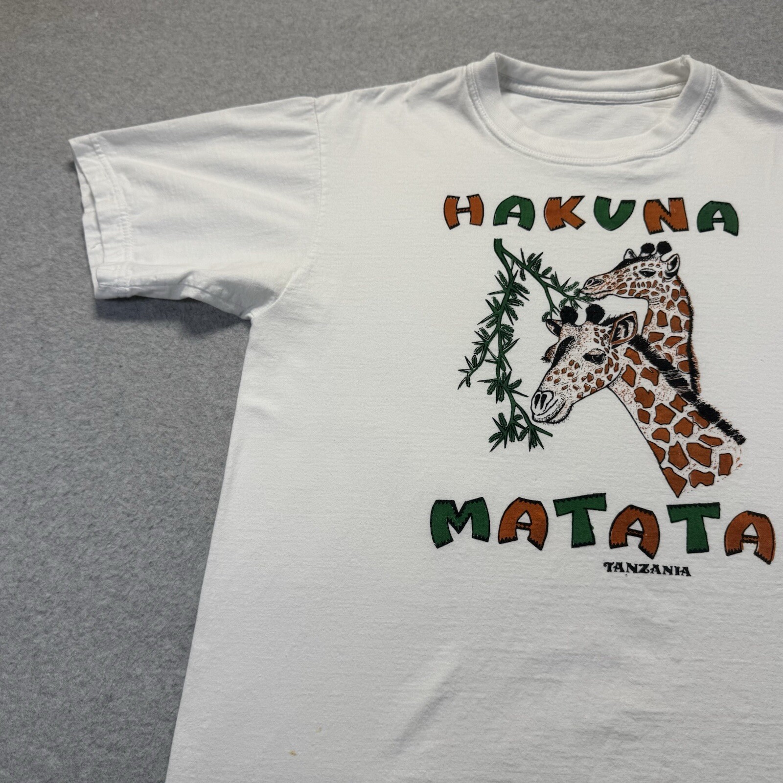 Hakuna Matada Shirt Adult Large White Movie Lion King No Worries Animated Mens