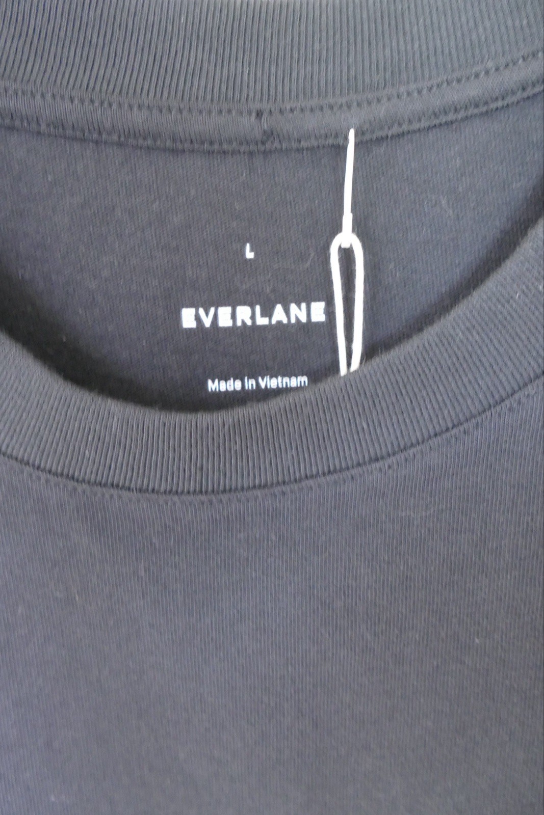 Everlane The Weekend Dress NWT Large Organic Cotton Minimalist Black Midi