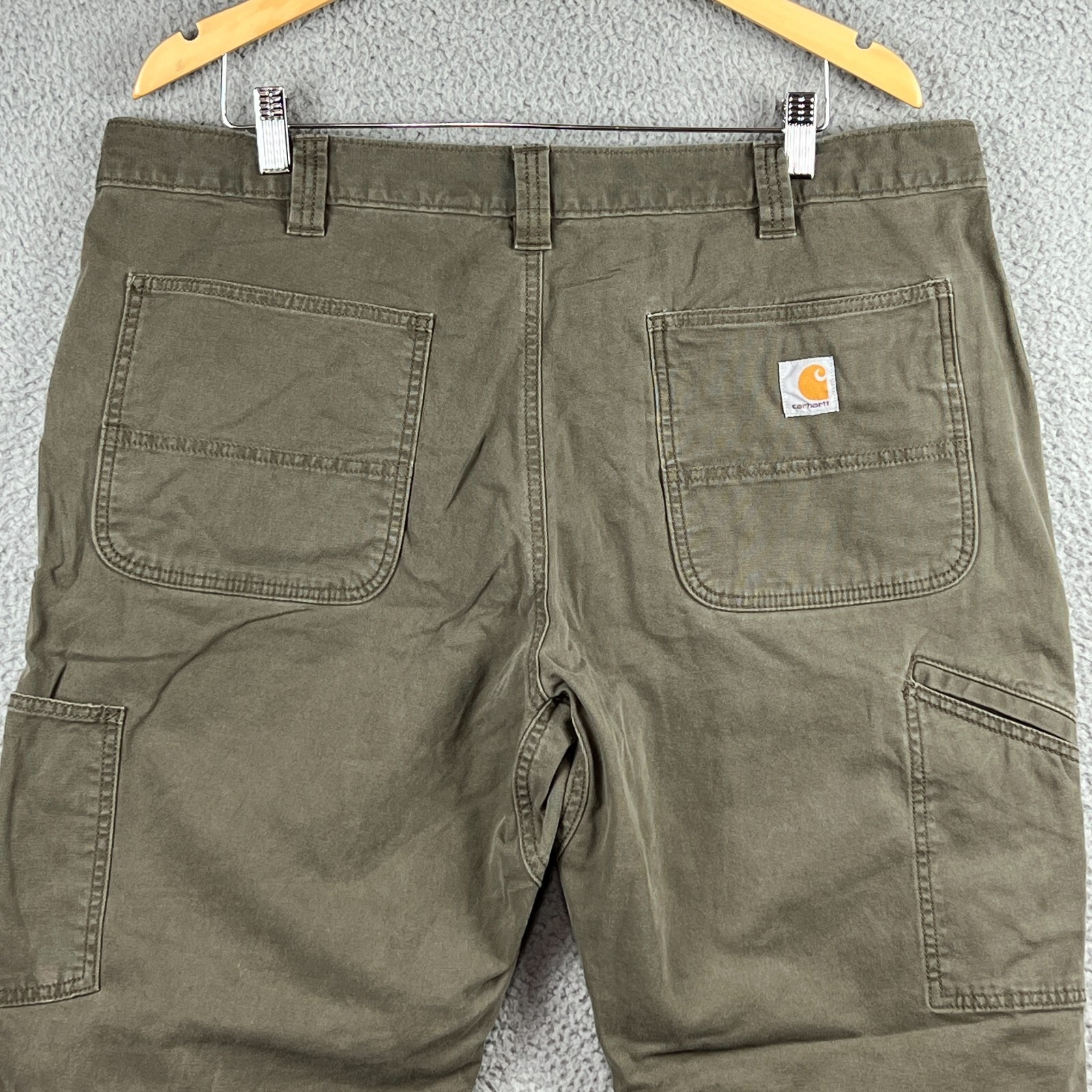 Carhartt Pants Mens 40×30 Green Relaxed Fit Double Knee Work Pants 102802-217