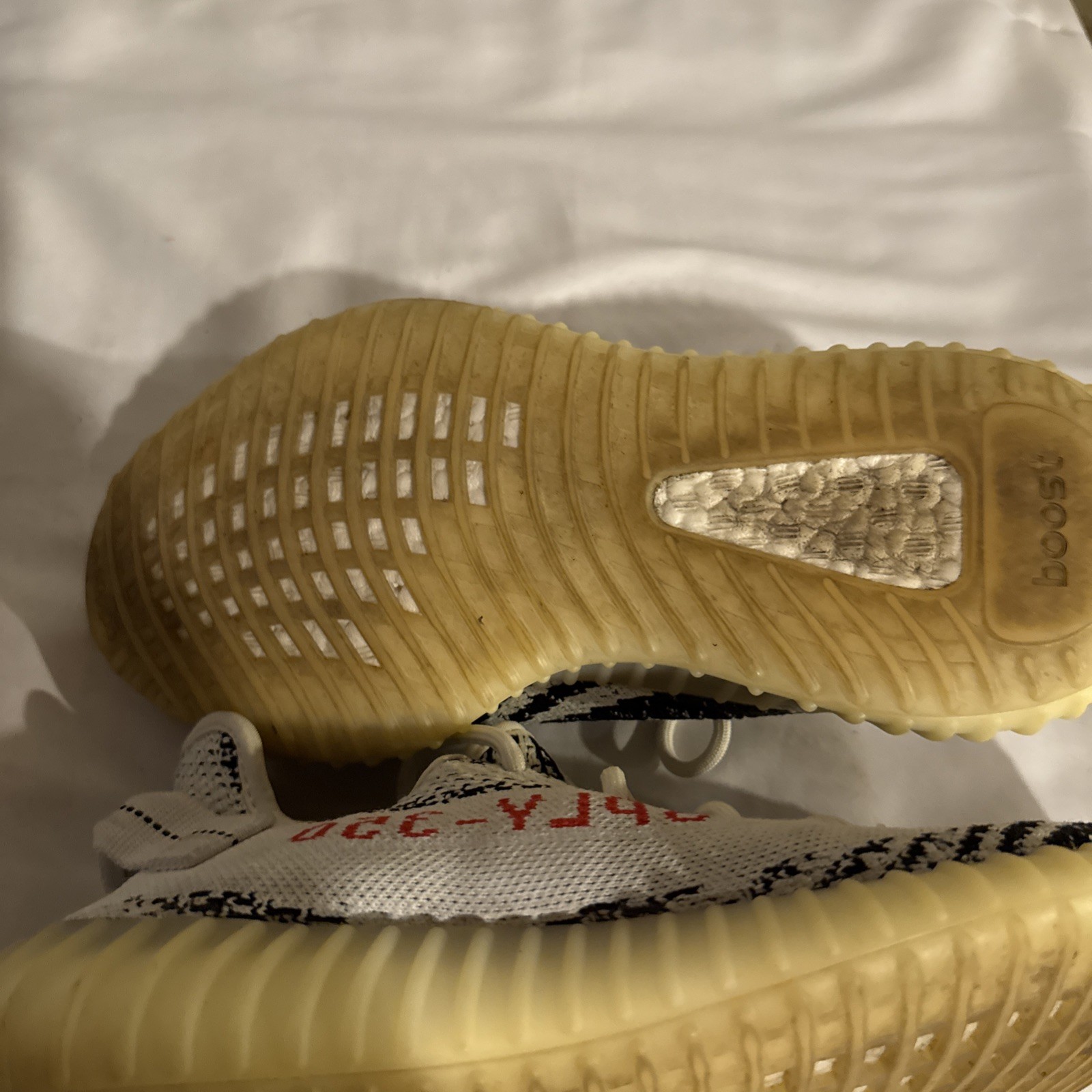 Adidas Yeezy Boost 350 V2 Zebra CP9654 Size 9.5 Og Tags White Black Red