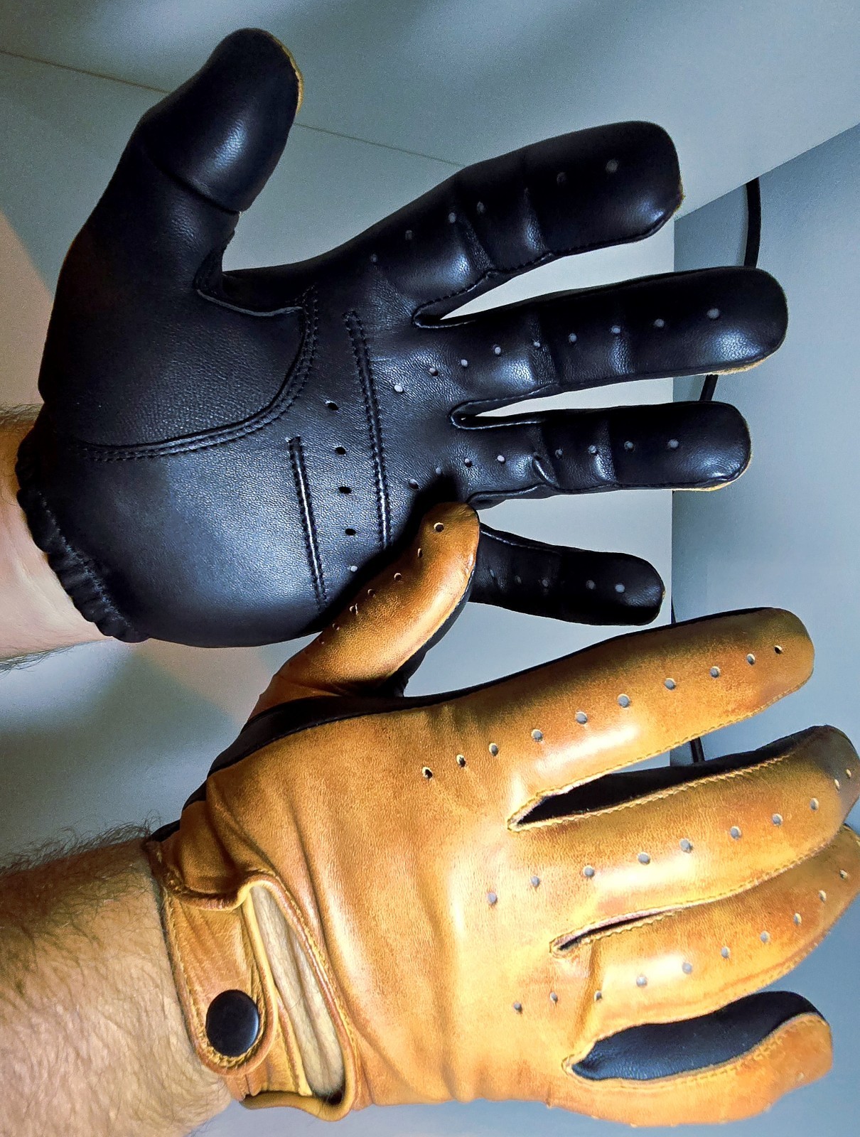 Leather Gloves 🧤 NEW thin Nappa Lambskin 🔥 thin driving gloves Police gloves