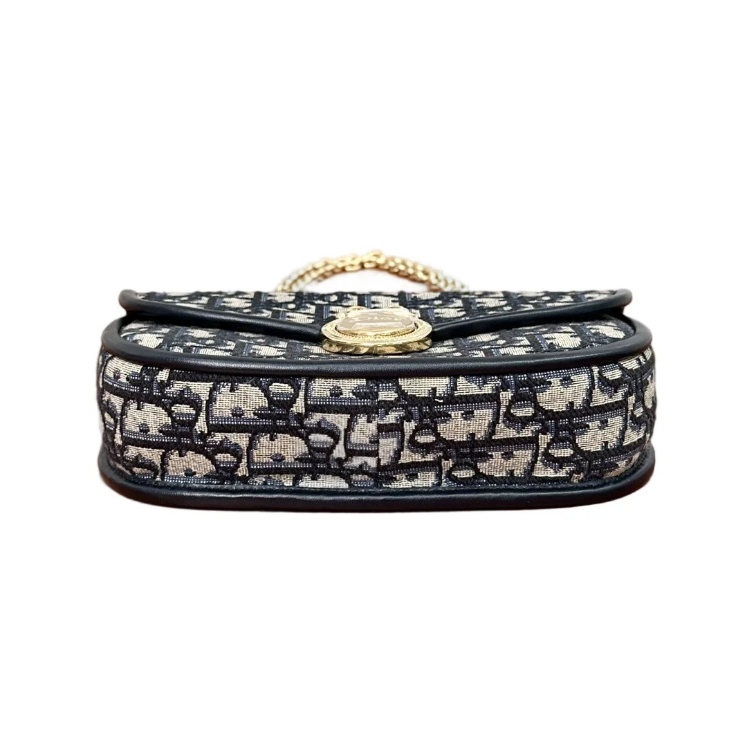 Dior Shoulder Bag Black Beige Navy Oblique (zz072426c4r)