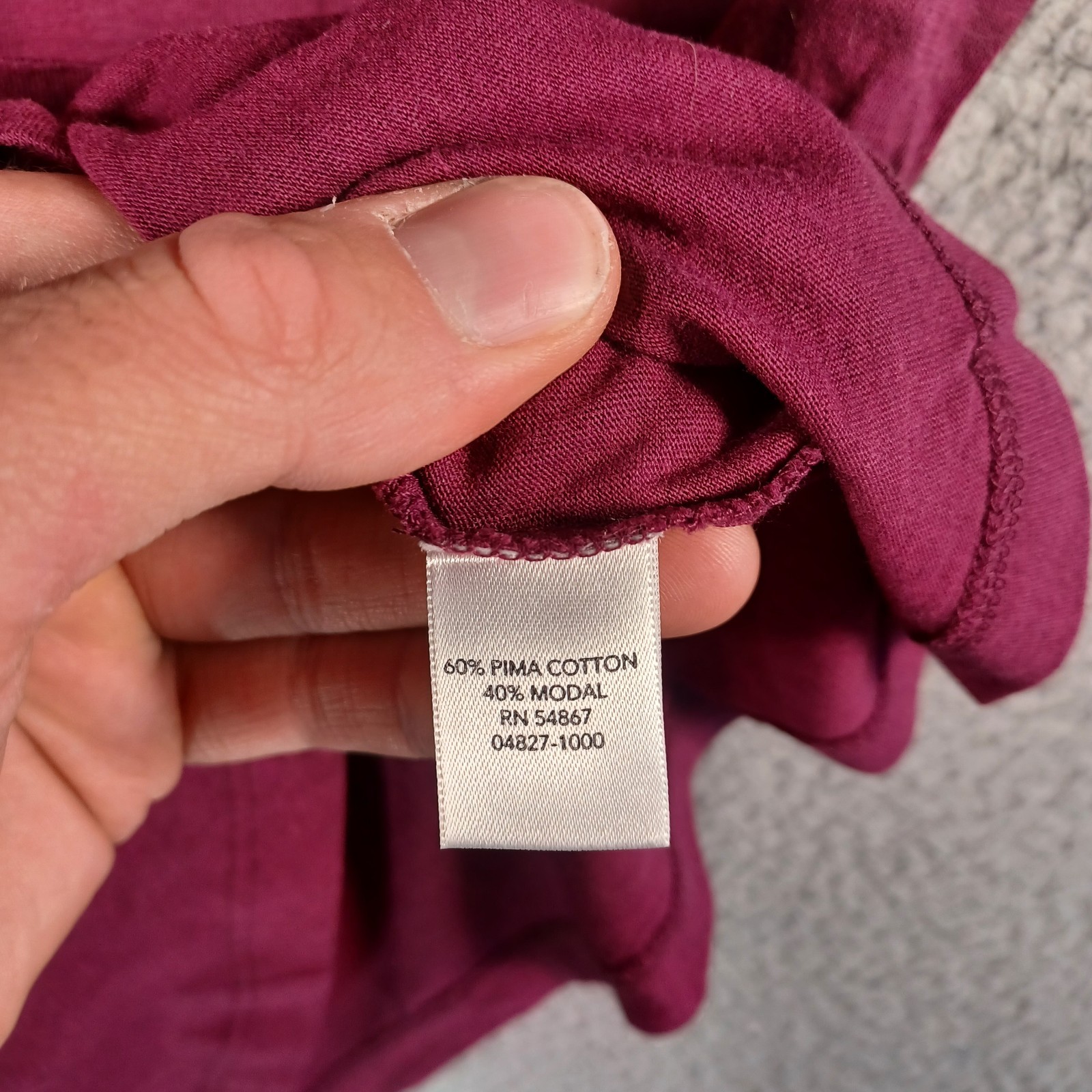 Christopher & Banks Womens Dark Raspberry Red Top Size Medium Short Sleeve Soft