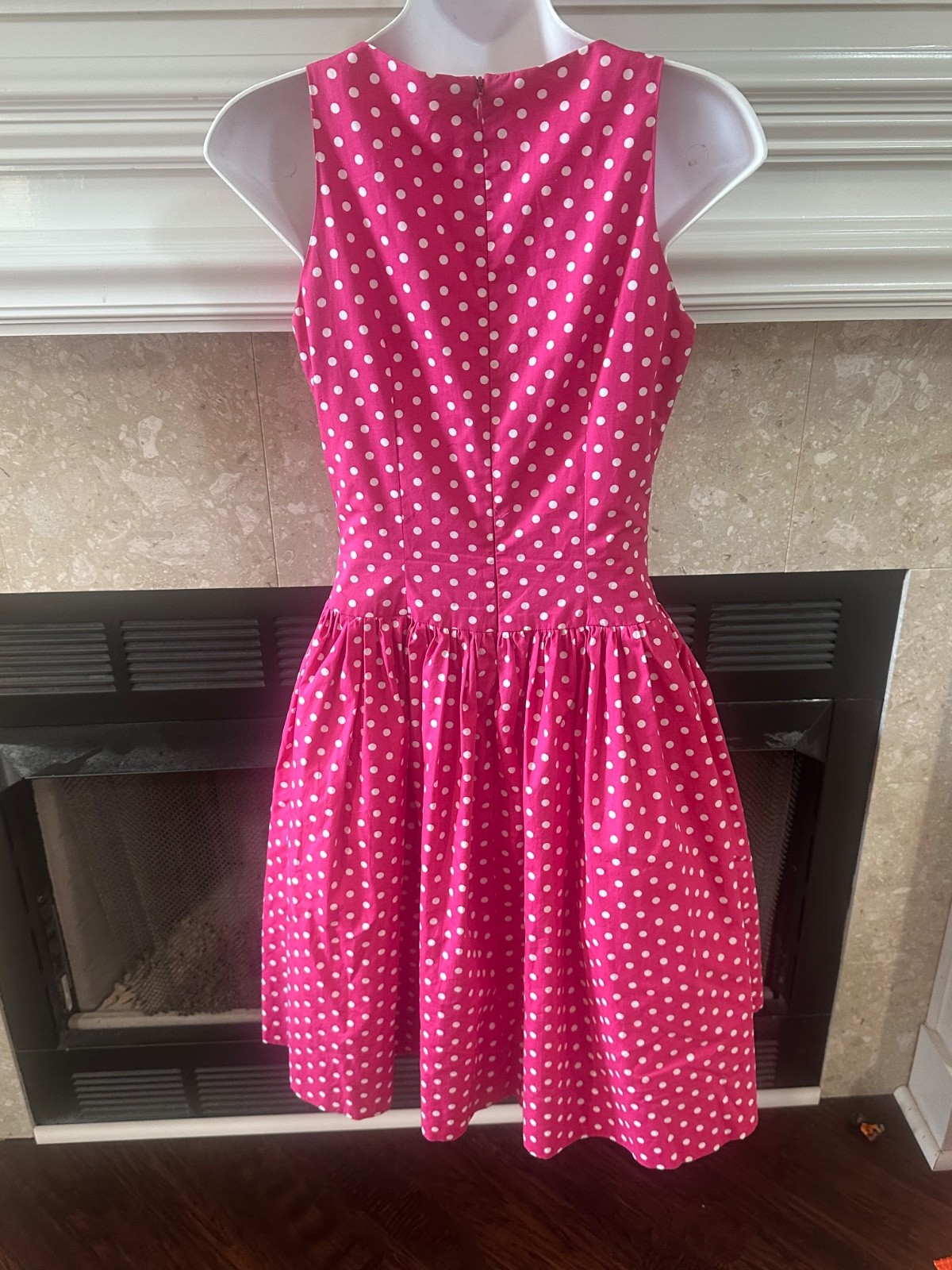 TRACY & MICHAEL S A-Line Dress Pretty Polka Dot Built In Petticoat Tailored Fit