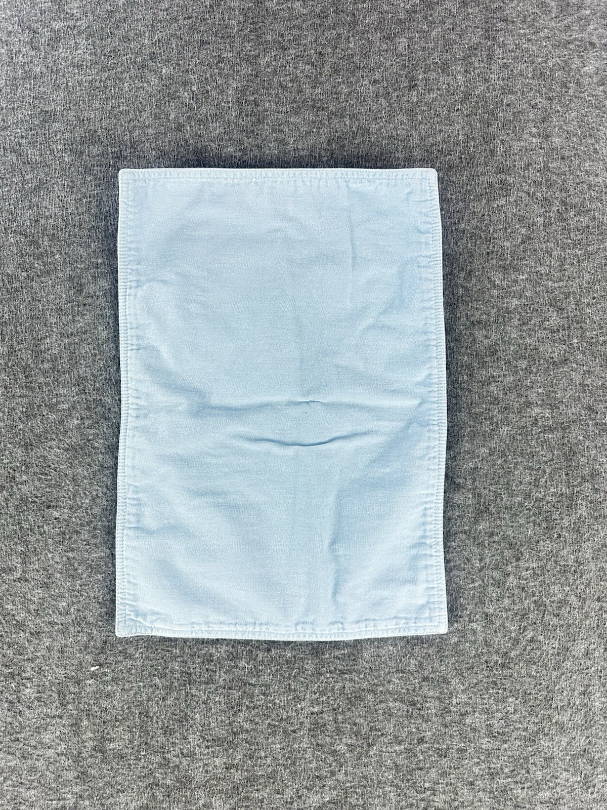 Polo Ralph Lauren RLL Pocket Square Blue Chambray Cotton Denim 17 1/2 in x 12 in