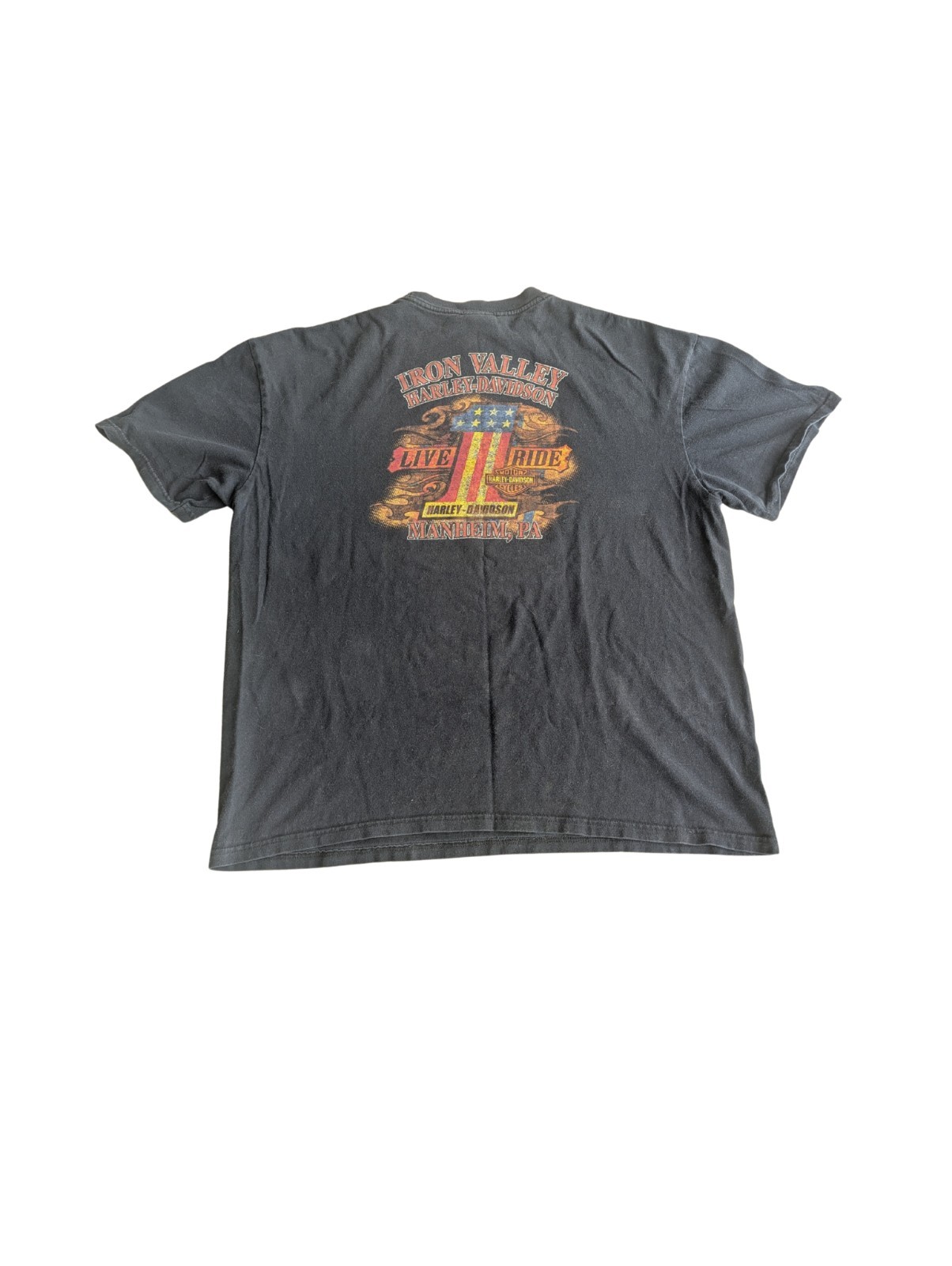Harley-Davidson 2000s Tribal Biker Iron Valley PA Live To Ride T-shirt Mens XL