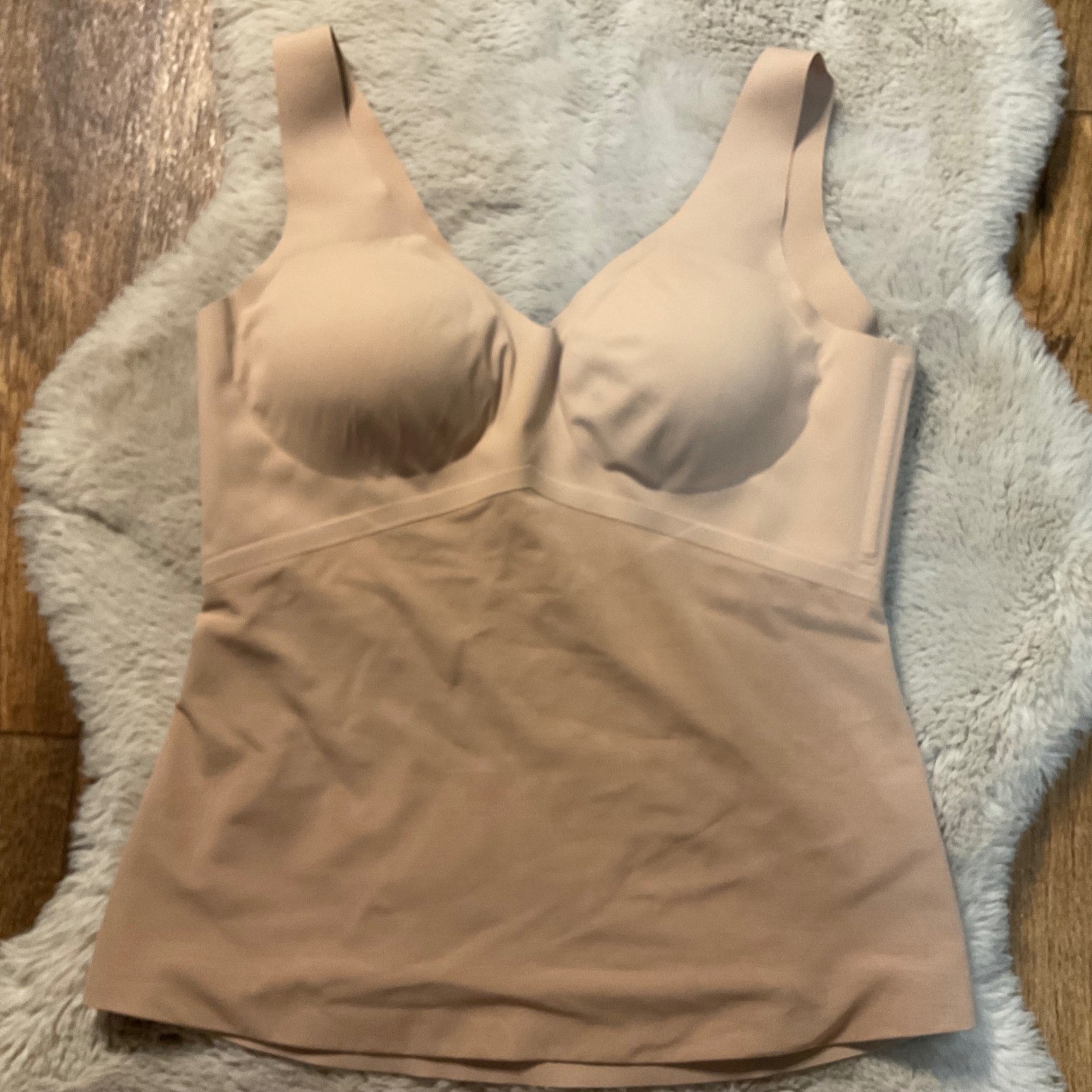 Honey love Lift Wear Tank Size XL Shapewear Camisole Beige Slimming Built In Bra