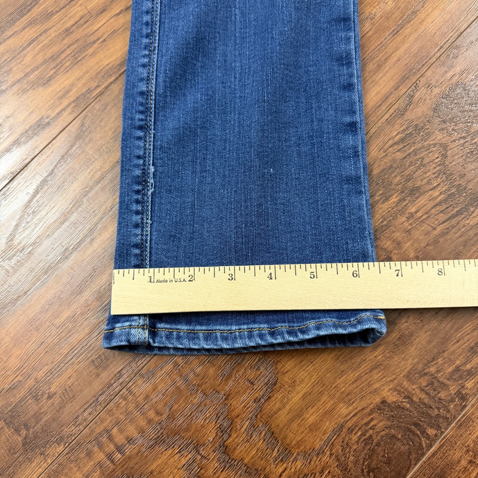 7 For All Mankind Jeans Womens 27 Straight Mid Rise Stretch Denim Kimmie 27×32