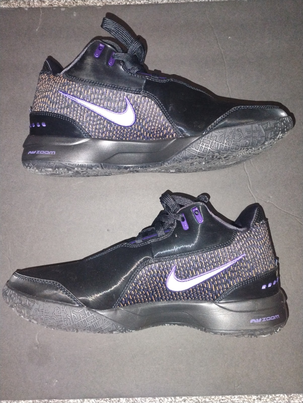 Nike ZM LeBron NXXT Gen AMPD DT Black White Purple Size 10 (Pre-Owned)