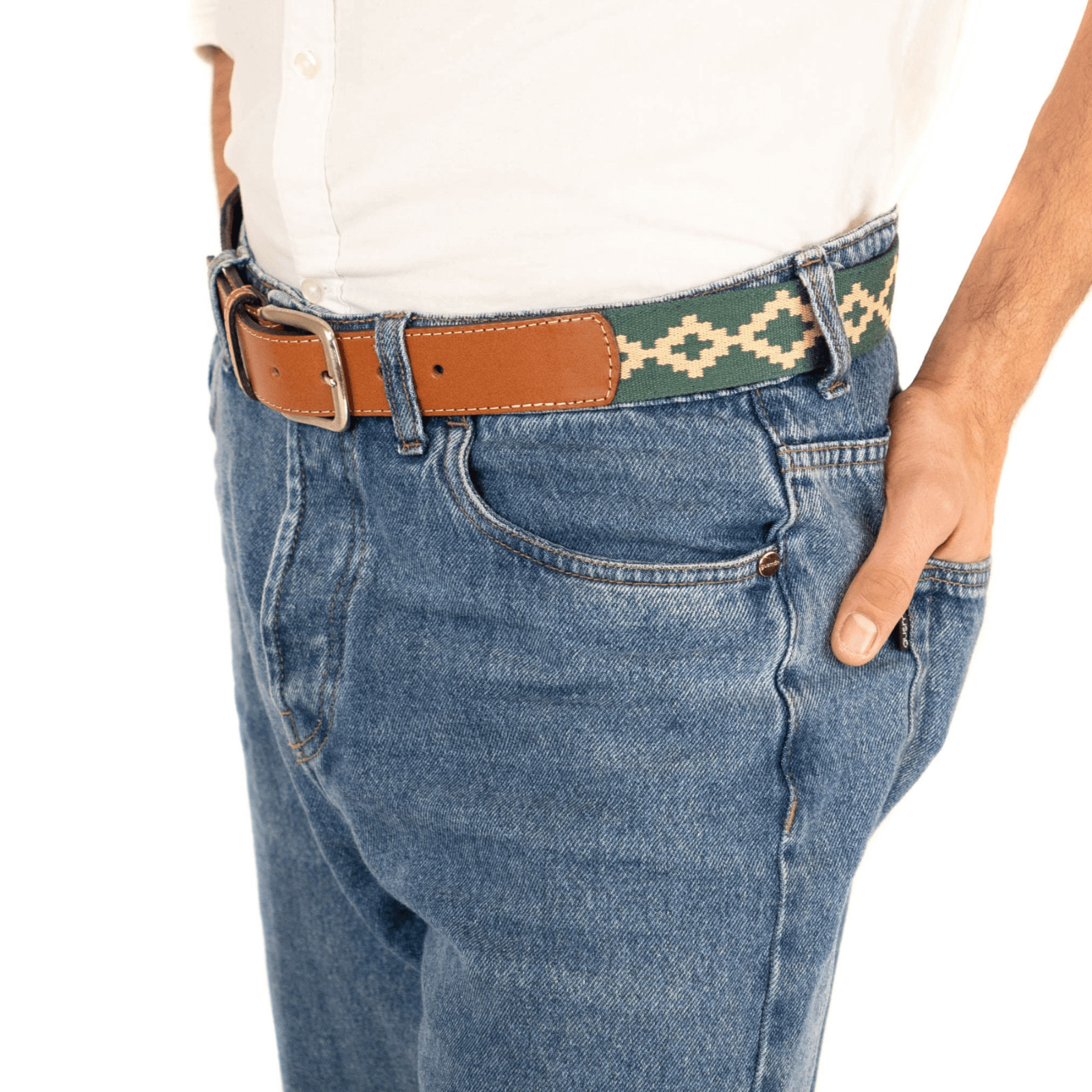 Woven Polo Belt Handmade Lightweight Vegetable-Tanned Leather Polo Belt Unisex