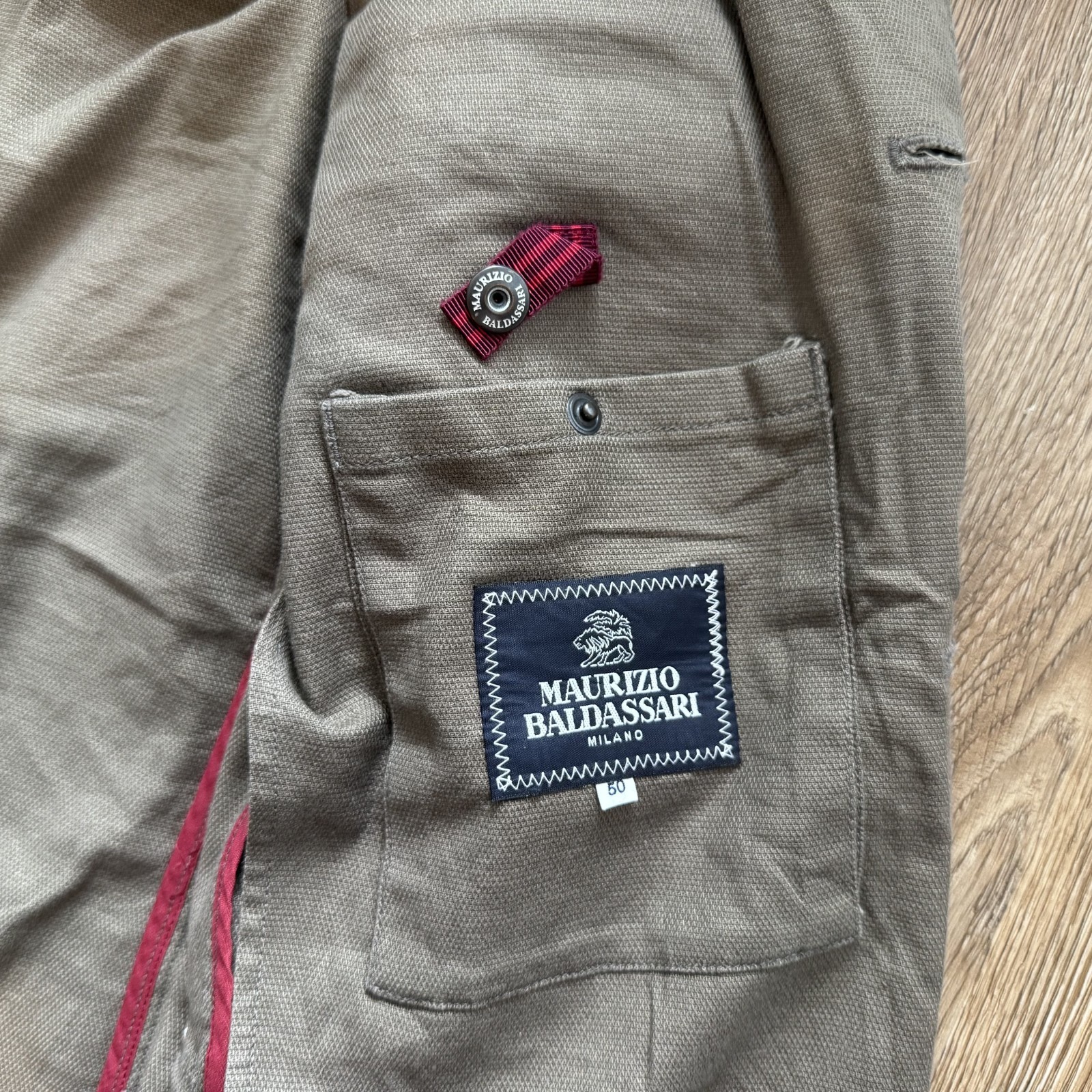 Maurizio Baldassari Milano Stand Collar Blazer Cotton Linen Made in Japan Size50