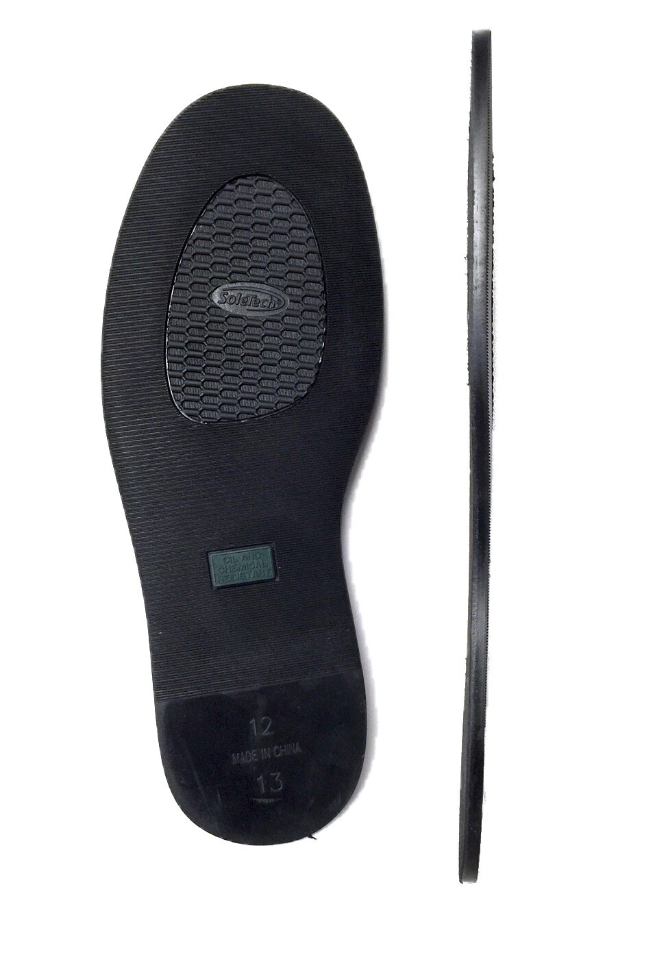 SoleTech Oil Resistant Full Sole Grid Design Black, 1 Pair