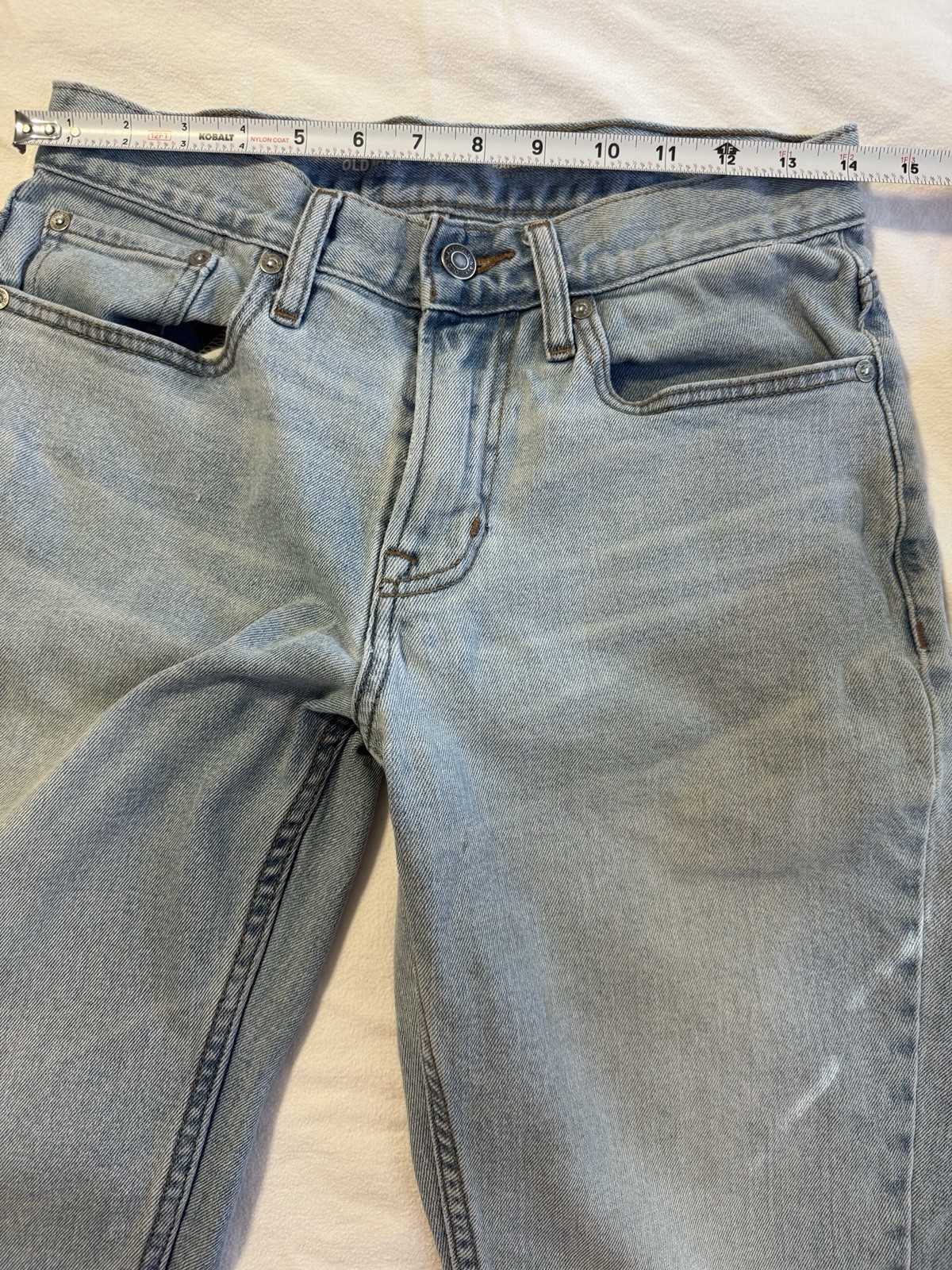 Old Navy Men’s Straight Fit Light Blue Wash Built In Flex Denim Jeans Sz 28×30
