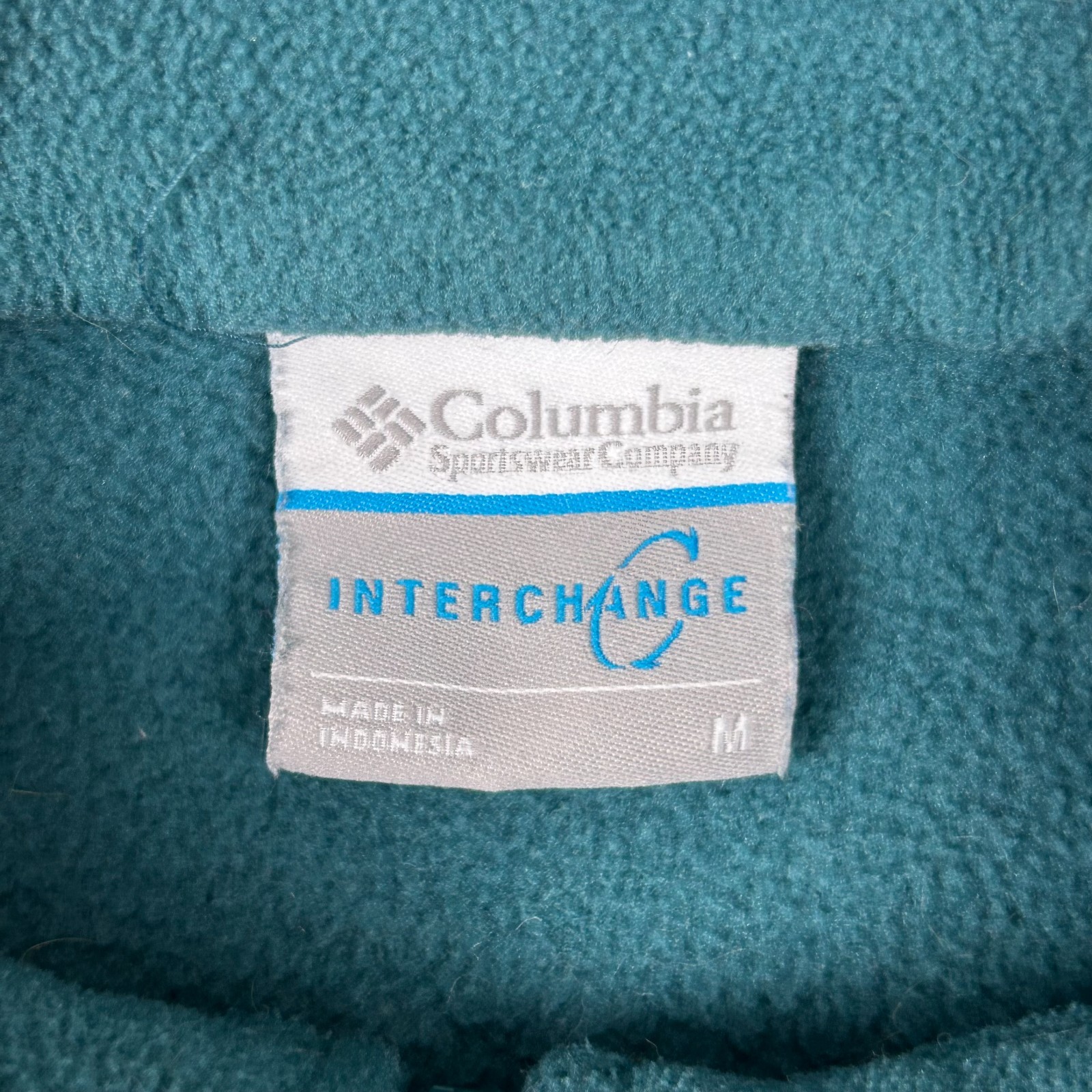 Columbia Interchange Fast Trek II Fleece Jacket Mens Medium Blue Thumb Loops
