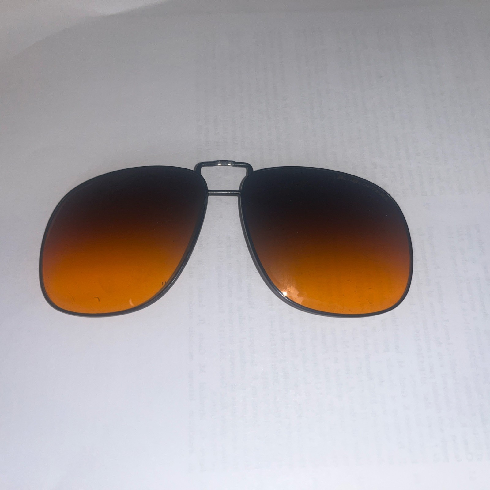 Vintage BlueBlocker Aviator Clip-on Sunglasses High Resolution Black Metal Frame