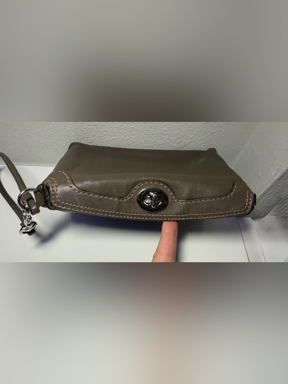 Brown Hand Bag/Wristlet (no brand found)
