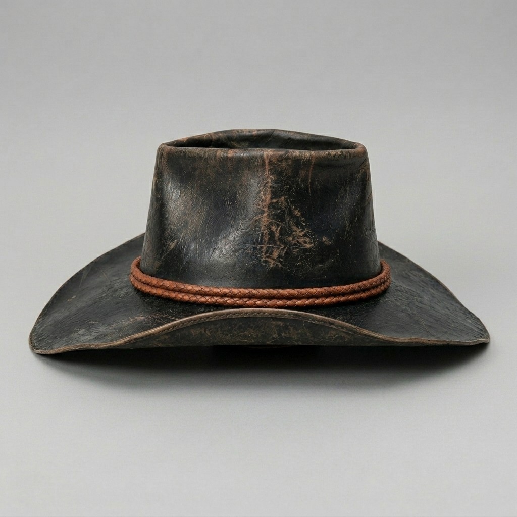 New Arthur Morgan Cowboy Men Hat Handmade Real Cowhide Leather Western Replica