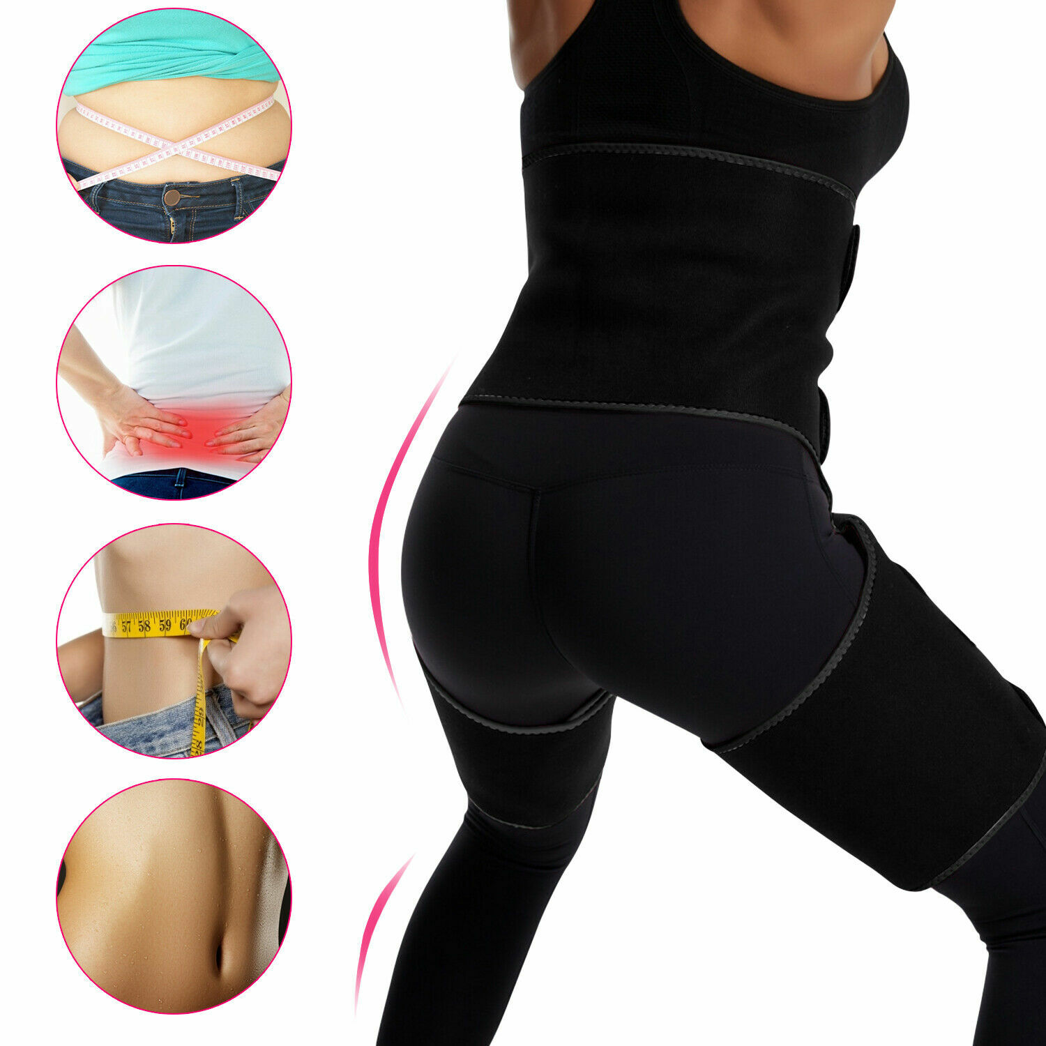 Waist Trainer, 3-in-1 Waist and Thigh Trimmer Butt Lifter Shapewear