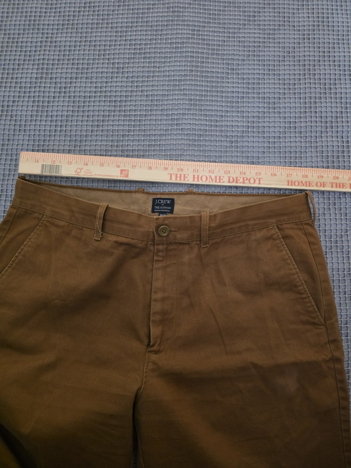 J Crew Men The Sutton Flat Front Chino Golf Pants Brown 36×30