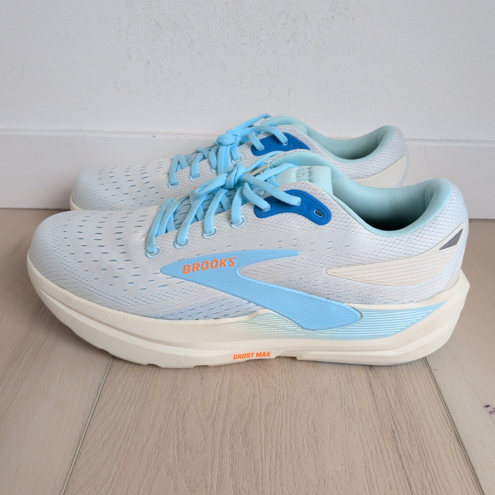 NEW Brooks Ghost Max 3 Bluewash/Atomizer/Orange Men 13 Sneaker Shoes 1104641D417