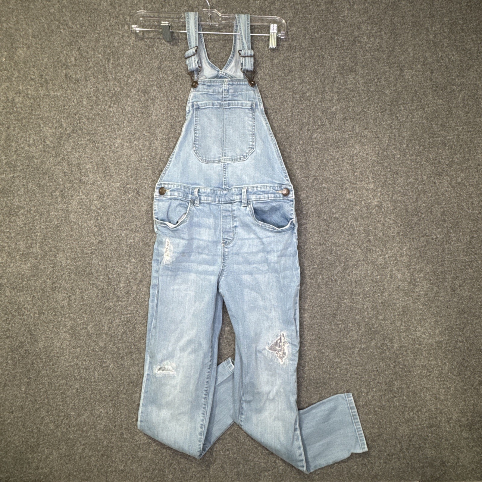 OshKosh B’gosh Kids Size 12 Denim Overalls Light Wash Youth Bib Dungarees